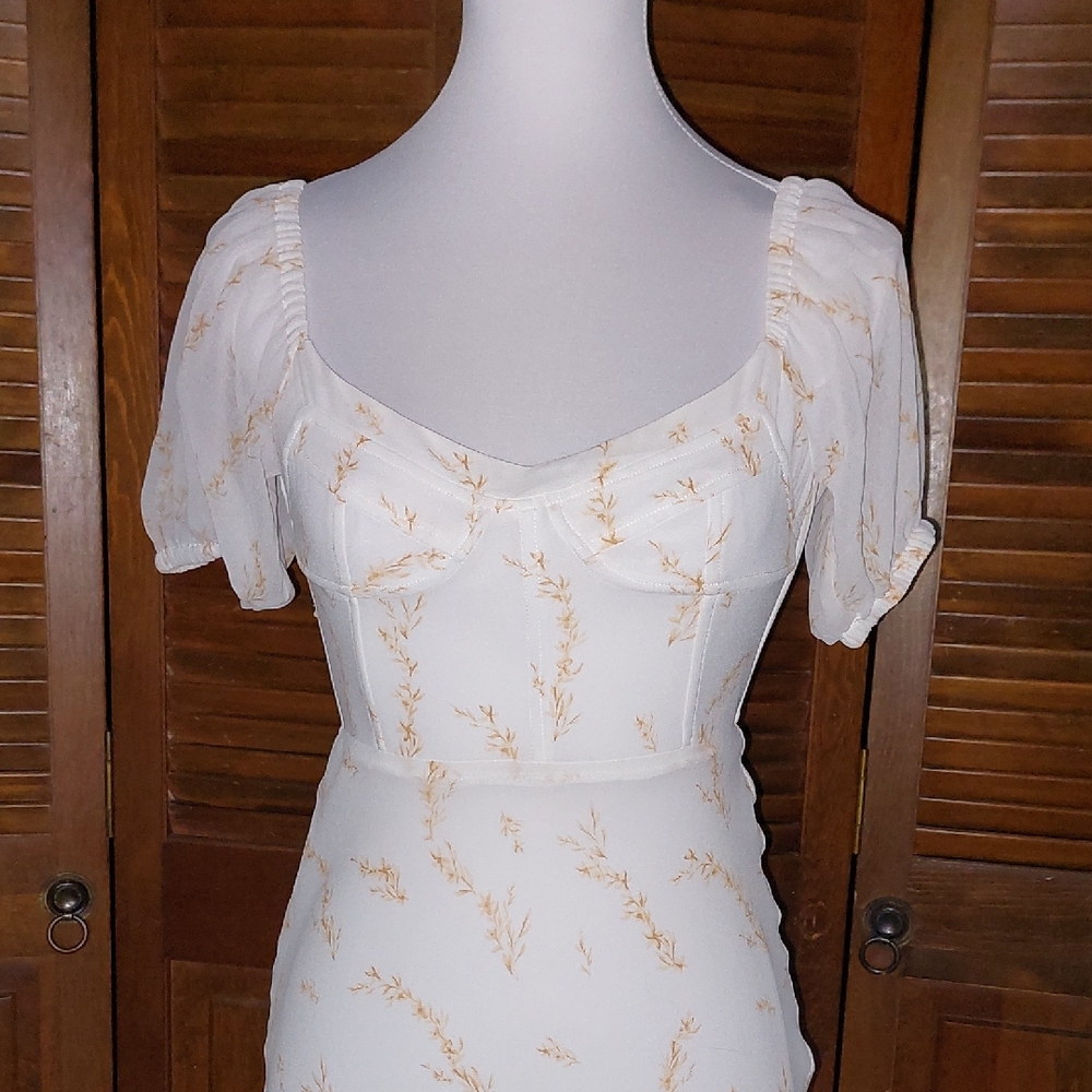 Sabo Skirt Luca Maxi Puff Sleeve Dress Sz XS - Picture 7 of 16